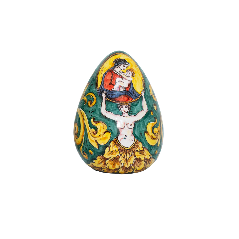 Uovo Decorato con Figura Donna