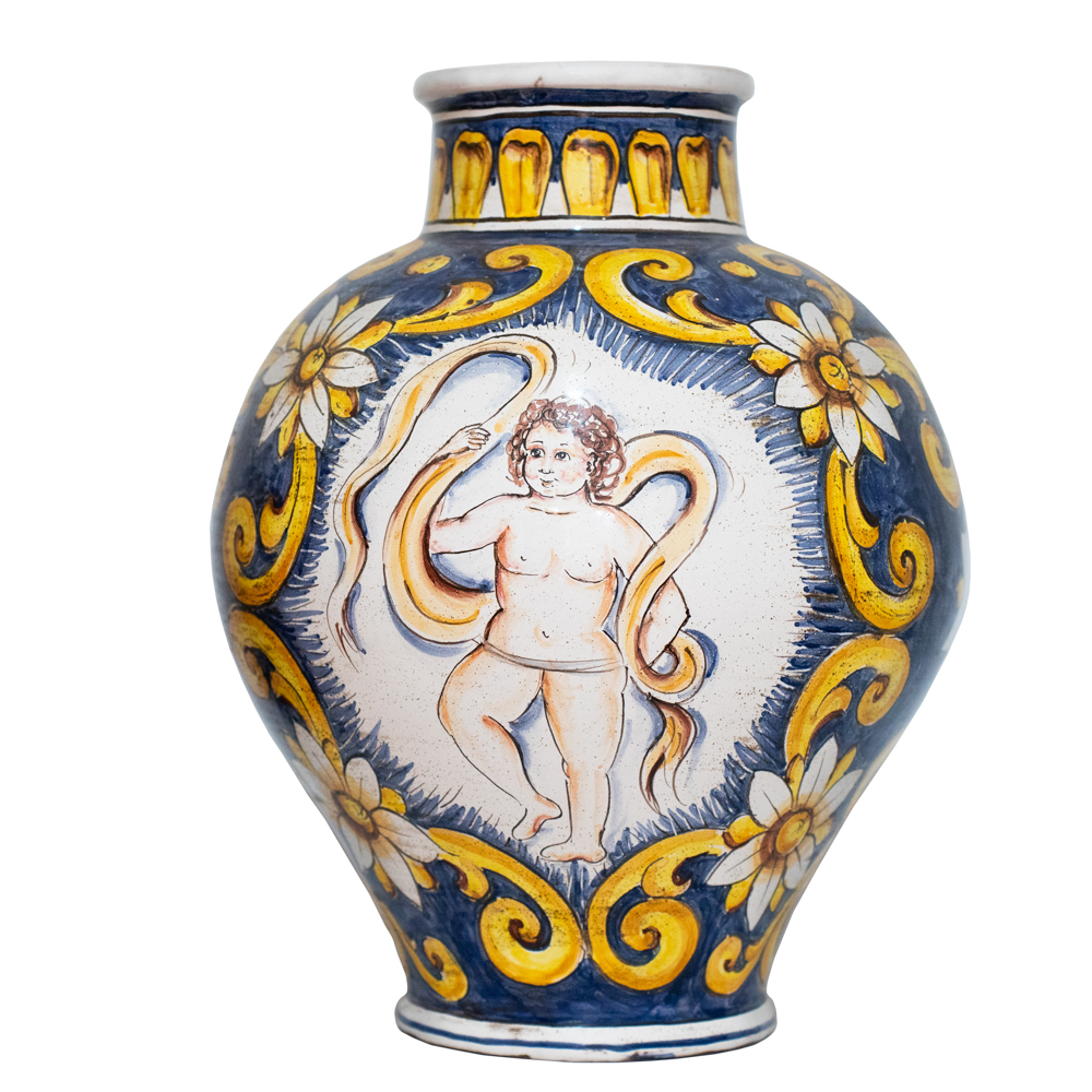 vaso con putto